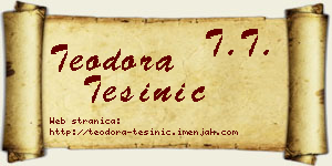 Teodora Tešinić vizit kartica